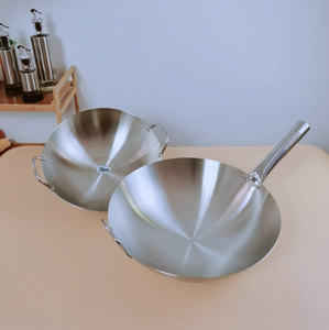 DFW02 Venta al por Mayor de Sartenes Wok de Acero Inoxidable con Fondo Redondo de 24cm, 26cm, 28cm, 30cm, 32cm, 34cm, 36cm, 38cm, 40cm y 43cm - Product Image 3