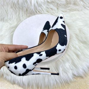 Sandales en cuir de vache 12CM/10CM/8CM, semelle antidérapante, grande taille, talons aiguilles 2024, chaussures de travail, talons hauts pour femmes - Product Image 4
