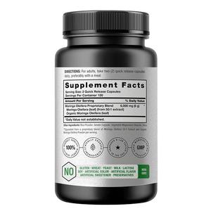 Capsule di Moringa Bioby OEM Etichetta Privata 6000mg Equivalente, Integratore Erboristico Senza OGM e Senza Glutine, Energizzante e Antiossidante, 300 Capsule - Product Image 3