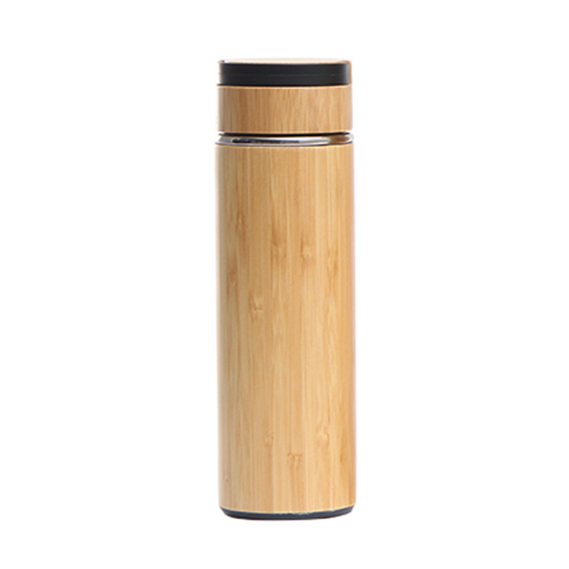 Tasse en bambou recouverte de bambou marron 420ml - suspension en plastique