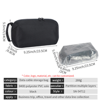 Sac de rangement multifonctionnel étanche pour câbles et batteries externes, léger, idéal pour les voyages et le rangement quotidien en extérieur
