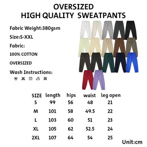 OEM 380 GSM Terry hip hop Jogger trống Heavyweight pháp Terry bán buôn biểu tượng tùy chỉnh pháp Terry Sweatpants - Product Image 2