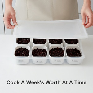 New Kitchen Sealed Portable <b>Container</b> Snack Storage Snacks Transparent Divider Vegetable Tray Box - Product Image 5