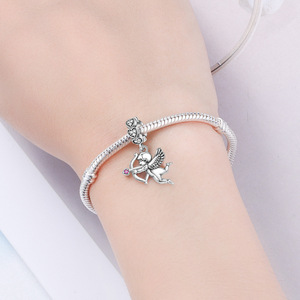 New style Cupid pendant in white <b>copper</b>, original, niche, high-end DIY <b>bracelet</b>, jewelry, and accessories wholesale - Product Image 6