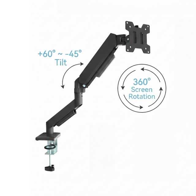 Ergonomic 75x75-100x100mm Vesa Monitor Clamp Stand Desktop Arm Bracket for 17-32 Inch Lcd Led Monitors