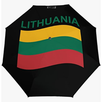 Parapluie pliant entièrement automatique de haute qualité, classique, à motif drapeau du Luxembourg, série à thème national, idéal pour un usage quotidien et économique