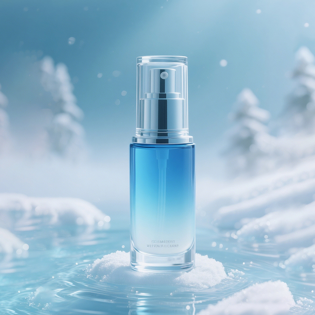 Custom Brand Logo Wholesale Gradient Glass Lotion Emulsion Cosmetics Packaging Empty Flat Shoulder Facial Skincare Serum Bottles