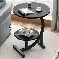 Table d'Appoint Canapé Moderne Portable Mini, Meuble Maison Simple, Table Basse Ronde d'Angle pour Petit Appartement Maison Chambre