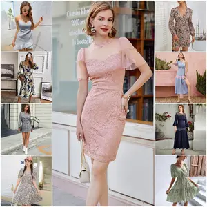 Robe confortable pour femmes, Europe et états-unis, à la mode, manches à bulles, haute tempérament, fabricants de robes, vente en gros, 2022