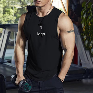เสื้อกล้ามผู้ชายคุณภาพสูง ผ้าถักผสมคอตตอนและสแปนเด็กซ์ ลายเสือดาว ทรงหลวม แห้งเร็ว ไม่เป็นขุย ระบายอากาศดี คอกลม ไซส์พลัส - Product Image 1