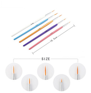 Pinceau stylo pour gel UV effet dégradé, manche en bois, poils en nylon, outil professionnel de mélange et de peinture pour manucure et nail art - Product Image 1