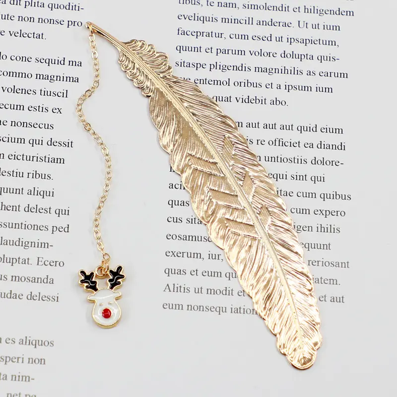 Metal Bookmarks Creative Retro Cute Lovely Feather Design Metal Bookmark For Books School Students Vintage Bookmarks Beautiful Gift
