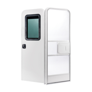 Porte d'entrée de camping-car à charnière droite avec moustiquaire, 30" x 72", coins arrondis/carrés - Product Image 1