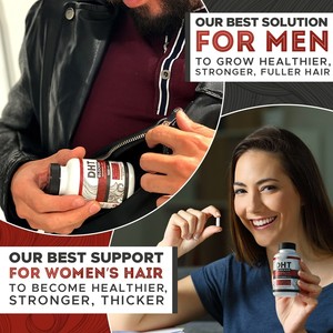 Bloqueador de DHT <span class=keywords><strong>para</strong></span> <span class=keywords><strong>la</strong></span> Caída <span class=keywords><strong>del</strong></span> <span class=keywords><strong>Cabello</strong></span>, Biotina, Saw Palmetto, Extractos de Plantas <span class=keywords><strong>para</strong></span> <span class=keywords><strong>el</strong></span> Apoyo Inmunológico, 60 Cápsulas por Botella, Uso en Adultos - Product Image 2