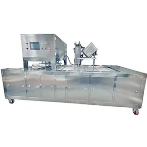 3000 tray per hour High-speed rail fast food containers Line Type Aluminium Foil Container Crimping Sealing Packing Machine