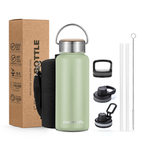 Produk Ramah Lingkungan Berkelanjutan Kustom Stainless Steel Minum Botol Air Bambu