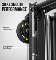 Machine Smith Commerciale Multifonctionnelle avec Poulies à Double Câble et Rack de Musculation pour Entraînement de Force en Salle de Sport