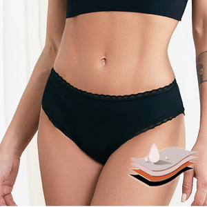 4 Schichten Baumwolle Menstruation höschen Atmungsaktive Absorption Großhandel Zeitraum Unterwäsche Physio logische Höschen Baumwolle für Frauen - Product Image 1
