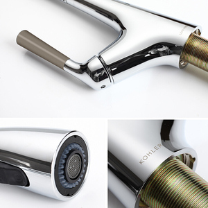 Kohler hiện Đại Duy nhất-xử lý vòi nước nhà bếp với Pull-out nóng lạnh xoay bồn rửa lakore 24337t cùng một thiết <span class=keywords><strong>k</strong></span>ế 562t Vật liệu đồng thau - Product Image 4