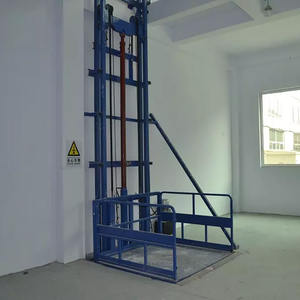Hidrolik elektrik rel panduan jenis <span class=keywords><strong>Platform</strong></span> pengangkat 1000 KG kargo lift - Product Image 5