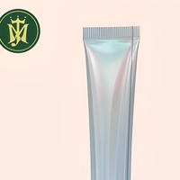 Tube à bille cosmétique bleu clair 19 mm 10 ml 20 ml avec tête de massage à bille métallique pour crème contour des yeux et sérum, logo personnalisé