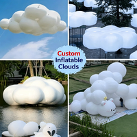 Ballon publicitaire gonflable géant personnalisé en forme de nuage, télécommandé, pour sites touristiques et décorations extérieures