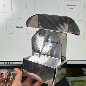 Bền Bạc Sóng Hộp Bưu Phẩm In Logo Khối Lượng Cao Vận Chuyển Được Thiết Kế Cho Mỹ Phẩm Đồ Trang Sức Bao Bì Miếng Bọt Biển Lót - Product Image 4