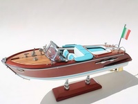 Modèle de bateau de course Chris Craft Racing Runaboat Aquarama Riva en bois, entièrement assemblé, modèle de yacht italien, décoration de yacht pour la maison