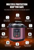 Autocuiseur électrique multifonctionnel 6L en aluminium antiadhésif avec Protection contre la surchauffe pour Restaurant hôtel