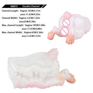 Masturbador Masculino de Doble Canal Estilo Conejo de Fantasía, Juguete Erótico de Silicona Inspirado en Animales para la Vida Sexual Masculina - Product Image 6