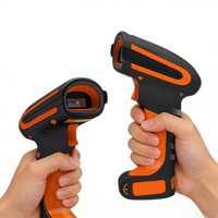 Scanner de codes-barres sans fil OEM industriel 2,4 G CMOS QR 1D 2D multifonction, pistolet portable pour coursiers, entrepôt, stock, USB haute vitesse