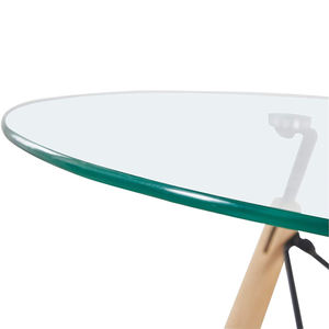 Chaises d'échantillon gratuites, meuble rond en verre et bois, <span class=keywords><strong>Table</strong></span> de salle à manger, nouveau modèle, moderne en verre et <span class=keywords><strong>plexiglas</strong></span> - Product Image 4
