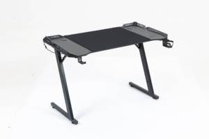 निर्माता कस्टम स्मार्ट एर्गोनोमिक गेमिंग डेस्क z-आकार की अगुवाई वाले आरजीबी खोखले पैर कार्बन फाइबर सतह बहु-कार्य पीसी - Product Image 4