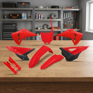 Kit Plastiche Complete XFUN 2021-2024 per CRF 450R Parafango Posteriore Pannello Laterale Serbatoio Faro-Restyling Made in Italy - Product Image 3