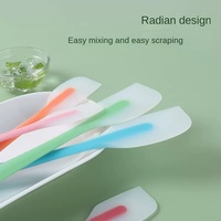 Spatule en silicone de qualité alimentaire résistante à la chaleur avec manche intégré, transparente, pour mélanger la crème et racler les gâteaux, outil de pâtisserie