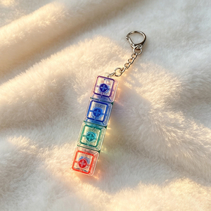 Clicking Mechanical Keycap <b>Fidget</b> <b>Keychain</b> Transparent Keyboard Switch for Home & Outdoor Use - Product Image 3