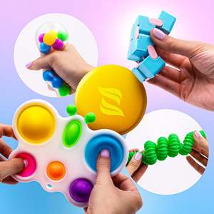 Calendario dell'Avvento con Set di Fidget Spinner Sensoriali, Cubo Huggi Wuggi, <span class=keywords><strong>Popit</strong></span> per Bambini - Giocattoli Sensoriali in Gomma per Ragazzi e Ragazze - Product Image 2