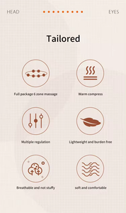 Phenitech 2 en 1 Masseur électrique pour la tête et les <span class=keywords><strong>yeux</strong></span> <span class=keywords><strong>Bandeau</strong></span> à compression d'air Casque de massage avec <span class=keywords><strong>bandeau</strong></span> <span class=keywords><strong>chauffant</strong></span> - Product Image 5