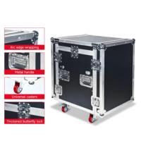 Flight case antichoc en aluminium 12U/14U/20U pour racks d'amplificateurs de studio, armoire de table de mixage DJ, tiroir et enceintes de musique