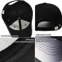 Gorra de béisbol con logo personalizado, visera degradada, 6 paneles estructurados, diseño de bloques de color, impresión por transferencia térmica, gorra de sarga OEM