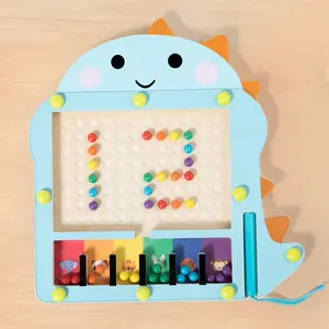 Jouet éducatif enfants dinosaure perles magnétiques labyrinthe Puzzle en bois bébé jouets juguetes montessori pour 1 à 3 ans garçons filles tod