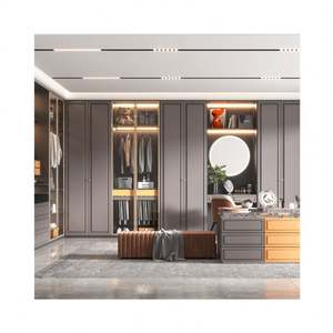 High-Luxury Custom Practical Designs Recessed Solid Wood Cabinets Wall Built-in Design Wardrobes Bedroom Closet - Product Image 1