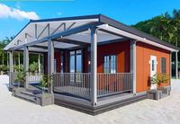 Maison préfabriquée extensible de 20 pieds, 38 m², mur-rideau en verre, installation facile pour habitation et location