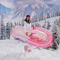 Offre Spéciale d'hiver conception unique gonflé ski neige vélo rose snowmotor bateau gonflable traîneau épaissi extérieur unisexe