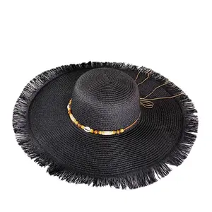 Protezione solare estiva per il commercio estero cappello di paglia a tesa larga le donne indossano un nuovo cappello da sole anti-ultravioletto mascherina per il viso cappello da sole