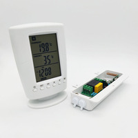 Controlador de temperatura del termostato programable de habitación inalámbrico de diseño Domisi WTS2100 con programas de calor y refrigeración P1 ~ P8