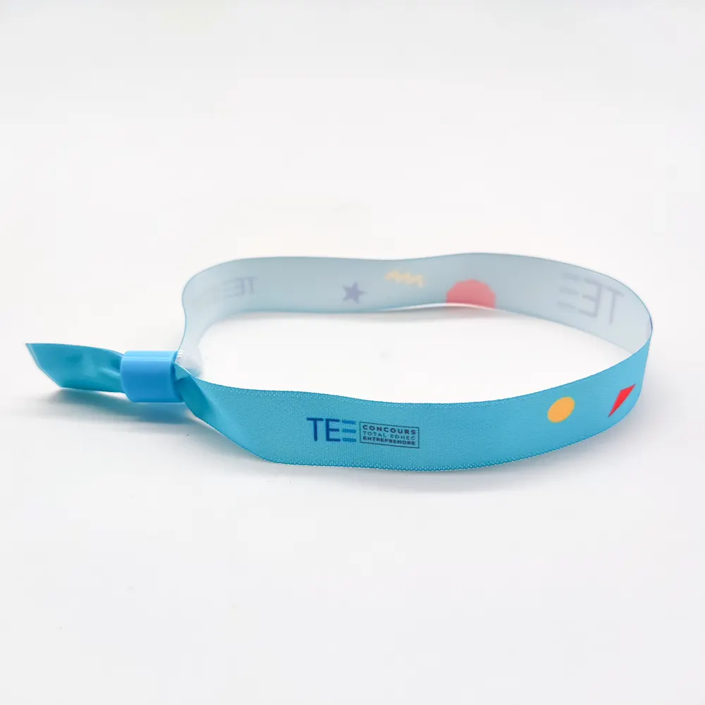 Pulseira de tecido de seda para eventos, pulseira eco-friendly de tecido de seda