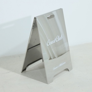 Custom Stainless Steel Gold Mirrored or Brushed Outdoor Street a <b>Frame</b> Sign Foldable Sidewalk Advertising Board <b>for</b> Shop Store - Product Image 6