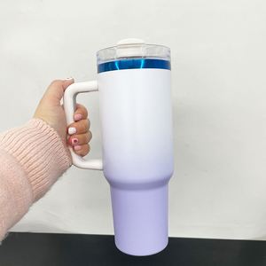 Nuevo Vaso Térmico de Acero Inoxidable de Doble Pared de 40oz con Color Azul Degradado en el Interior para Grabado Láser, Modelo 2025 - Product Image 3