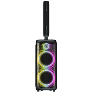 Enceinte <span class=keywords><strong>de</strong></span> fête <span class=keywords><strong>avec</strong></span> <span class=keywords><strong>tour</strong></span> et base détachables, lumière RGB transparente, double woofer, boombox pour karaoké à domicile - Product Image 2